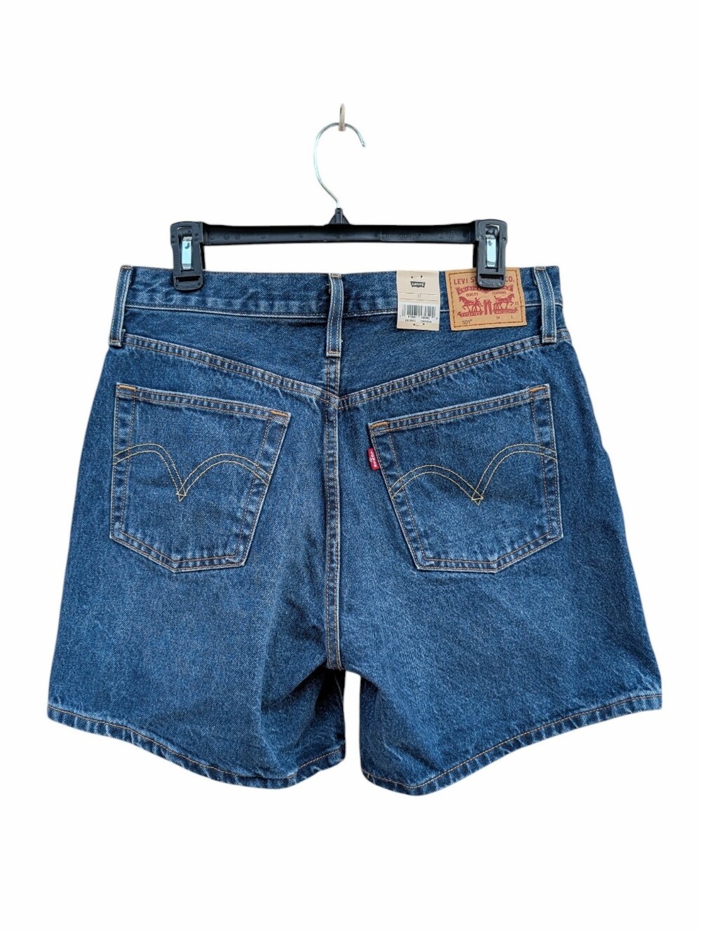LEVI'S 501 Mid Thigh Denim Shorts Pleased To Meet You Denim NWT - Picture 2 of 7